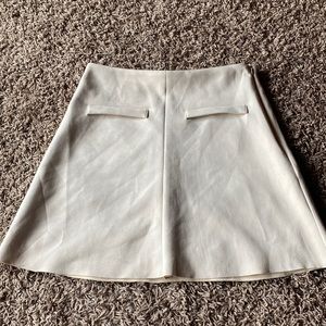 Zara cream suede short skirt